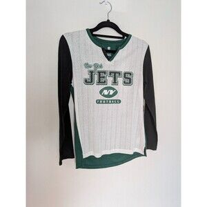 New York Jets NFL Team Apparel girl's raglan baseball tee NWT